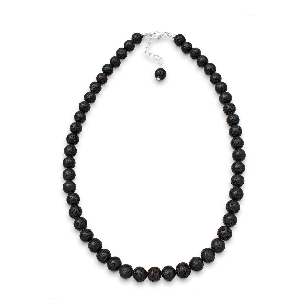Elli Elli Collier Lava Perlen 925 Sterling Silber collier