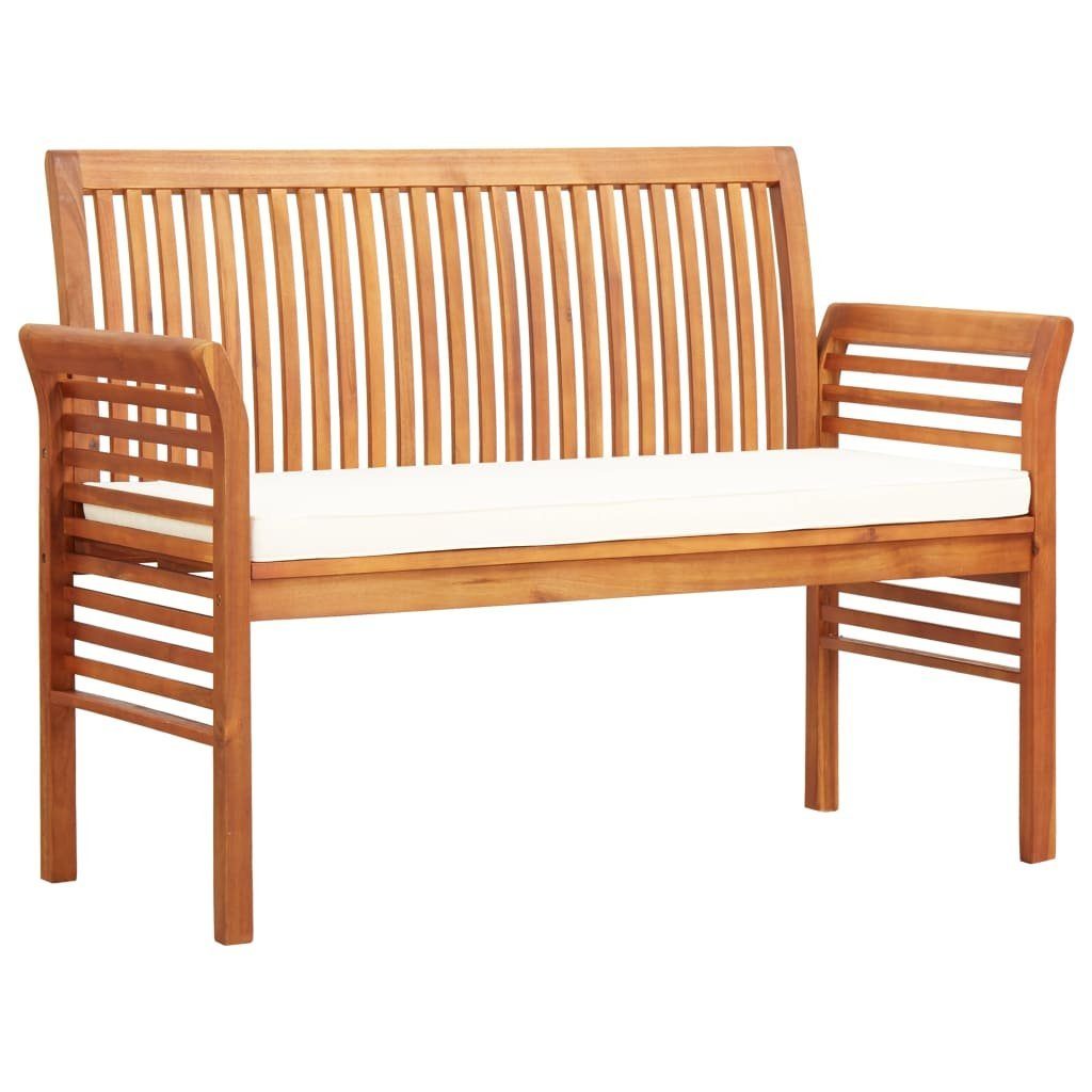 vidaXL Gartenbank 2-Sitzer Gartenbank mit Kissen 120 cm Massivholz Akazie (1-St)