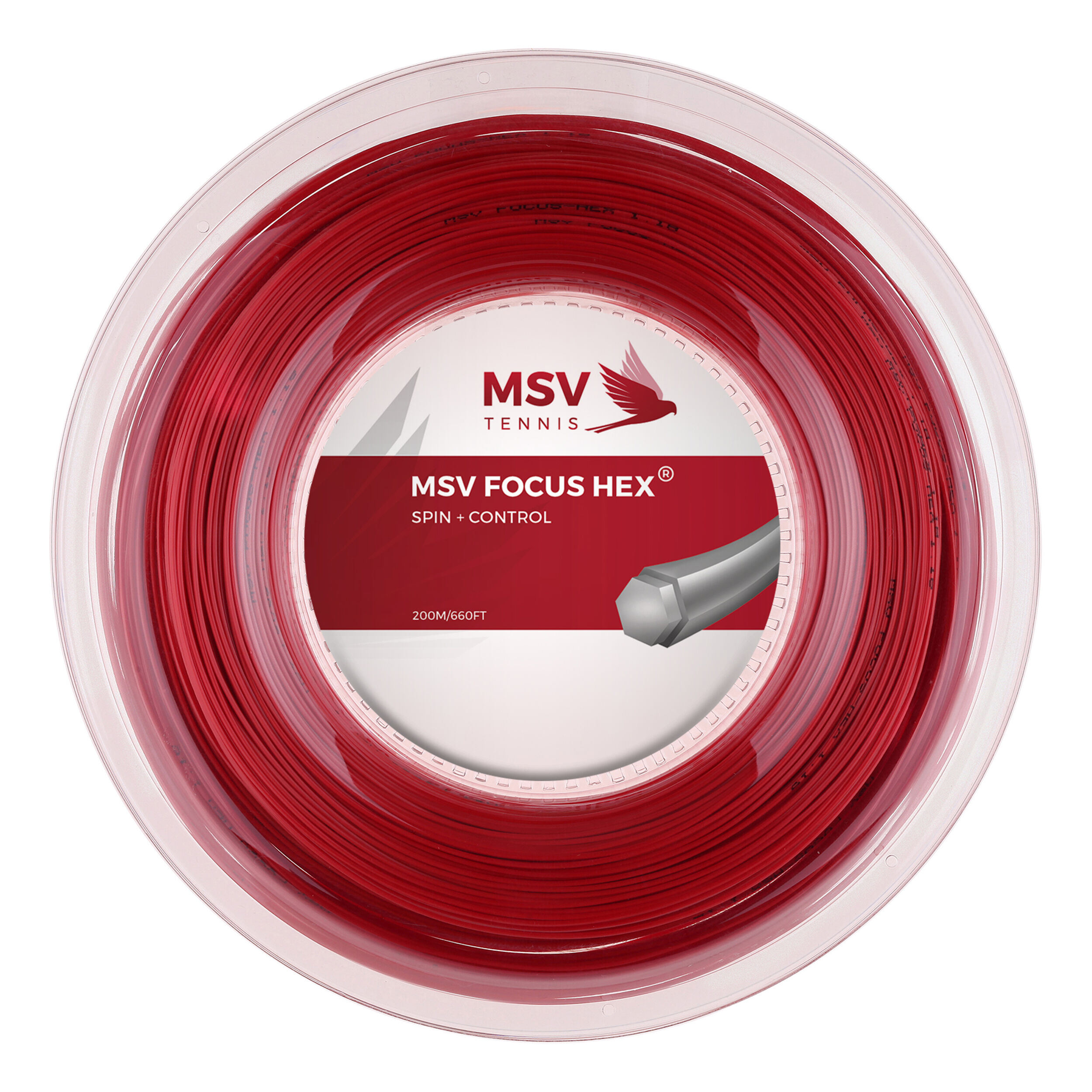 Focus-HEX Saitenrolle 200m - Rot
