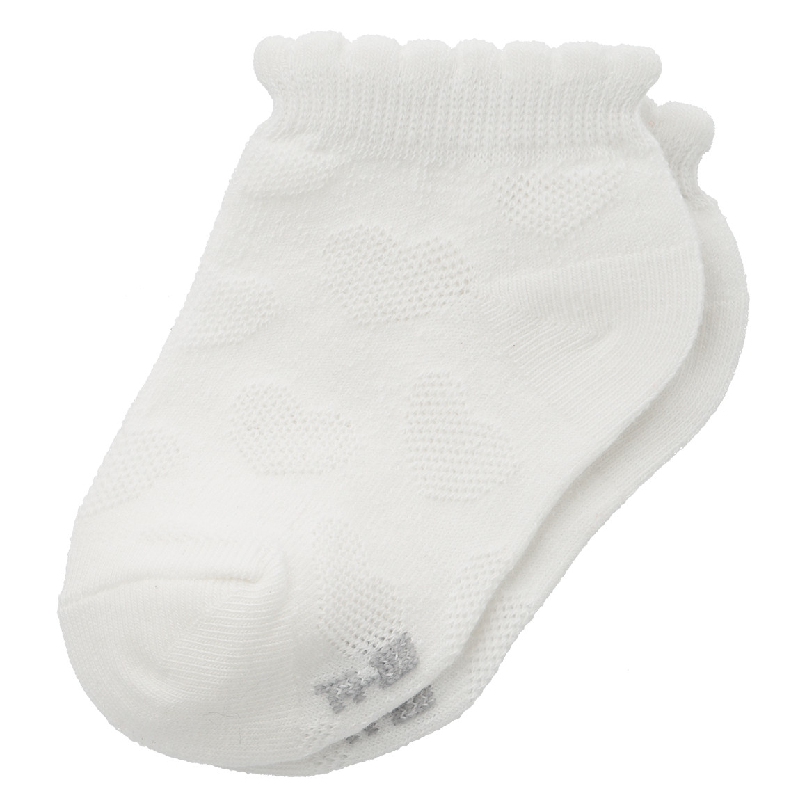 2 Paar Baby Sneaker-Socken mit Wellenbündchen