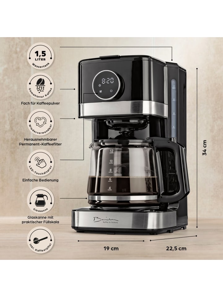 Barista Barista Filterkaffeemaschine Touch - Touchscreen & Timer - Aromastärke wählbar günstig kaufen onesize