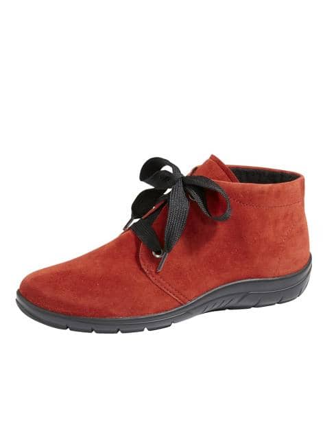 Schnürstiefelette aus weichem Leder