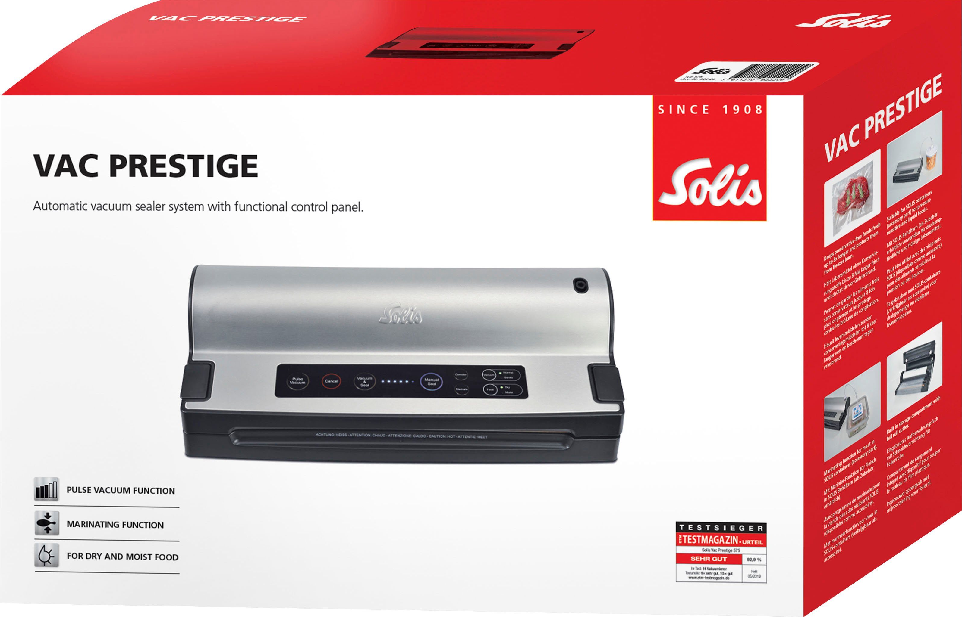 SOLIS OF SWITZERLAND Vakuumierer Vac Prestige, 130W