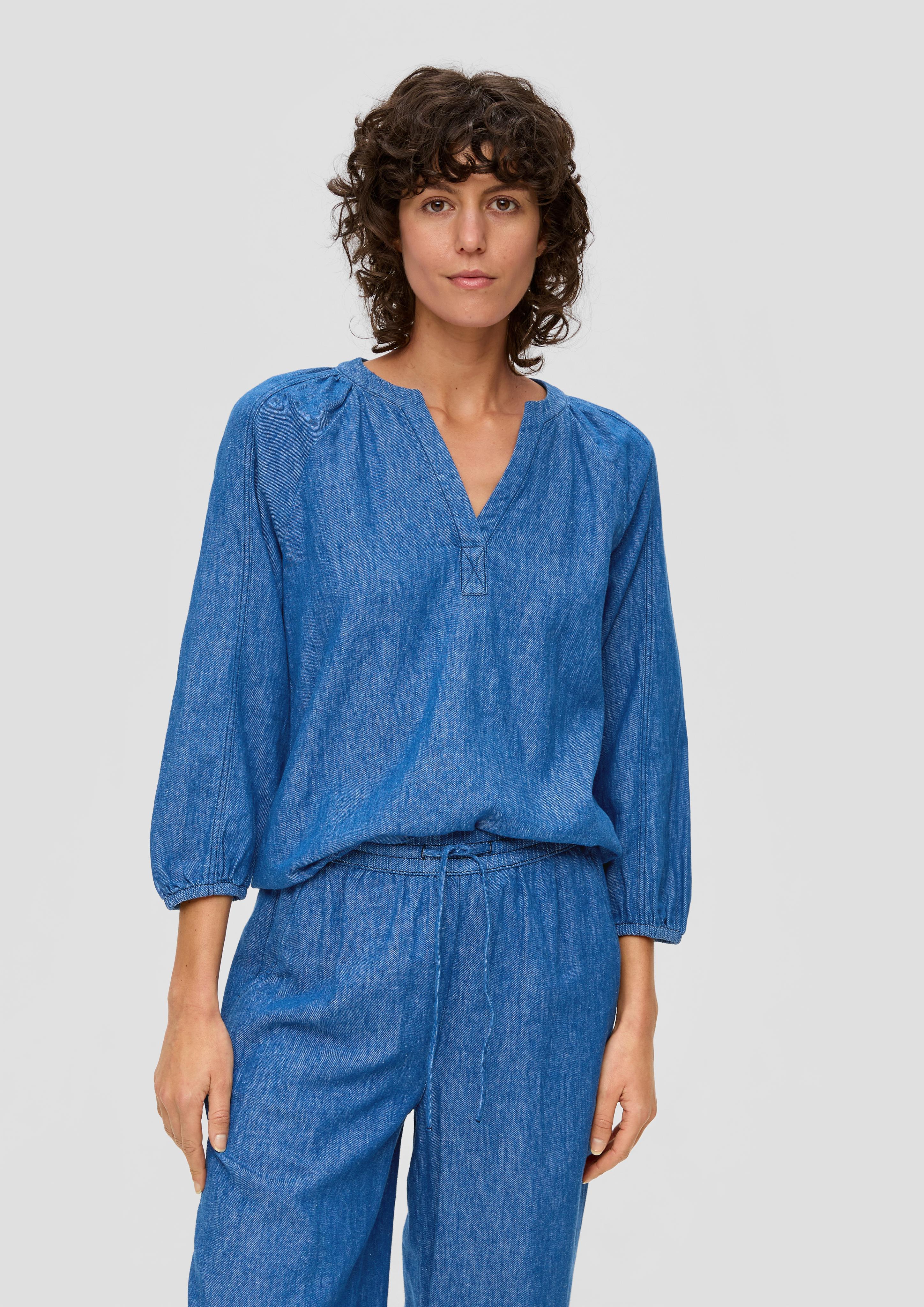 Tunikabluse aus Leinenmix in Denim-Optik  2142322-58Y6