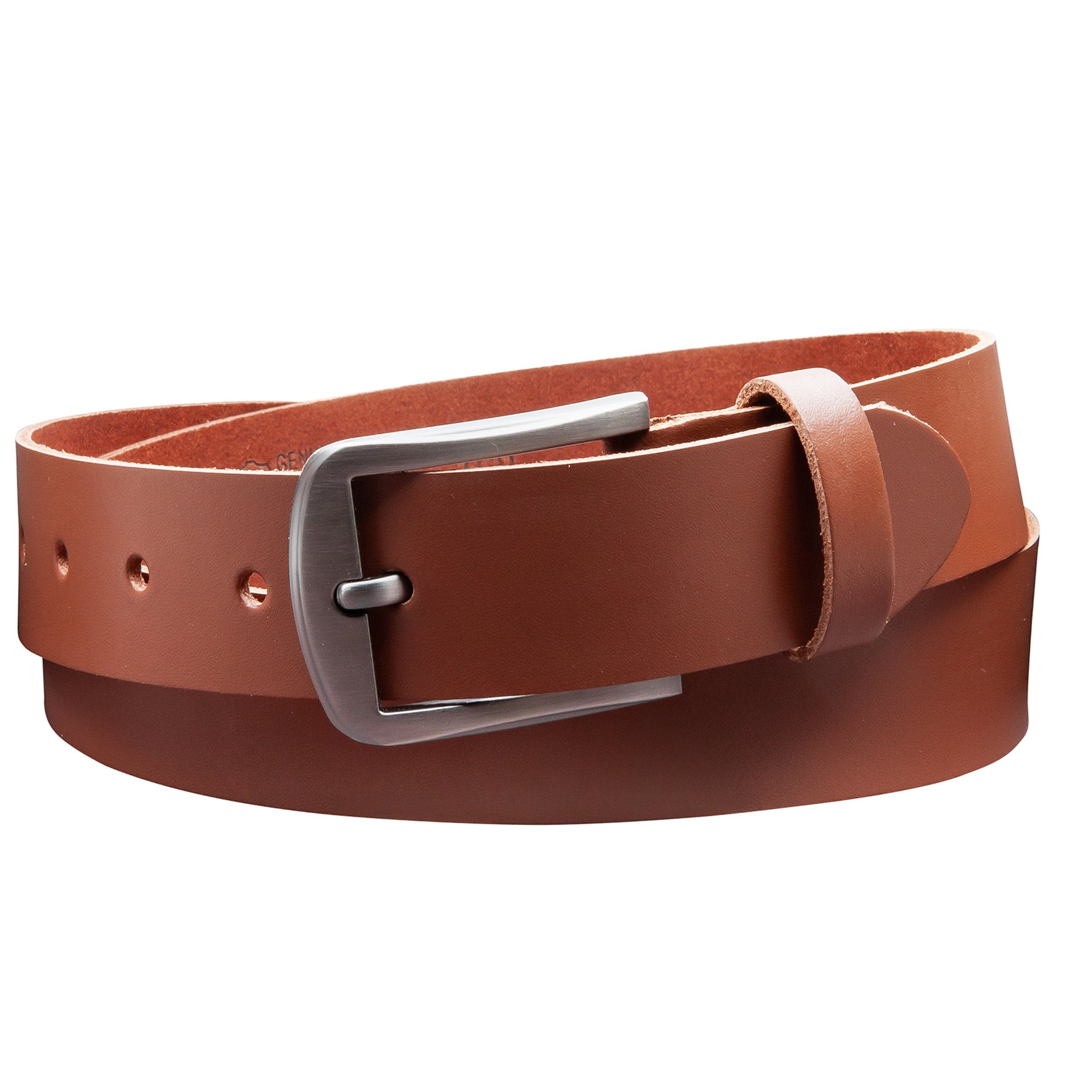 COLOGNEBELT Ledergürtel OM416-SL-Hellbraun MADE IN GERMANY, Hellbraun Kürzbar, 100 % Echtleder, Aus einem Stück, Unisex