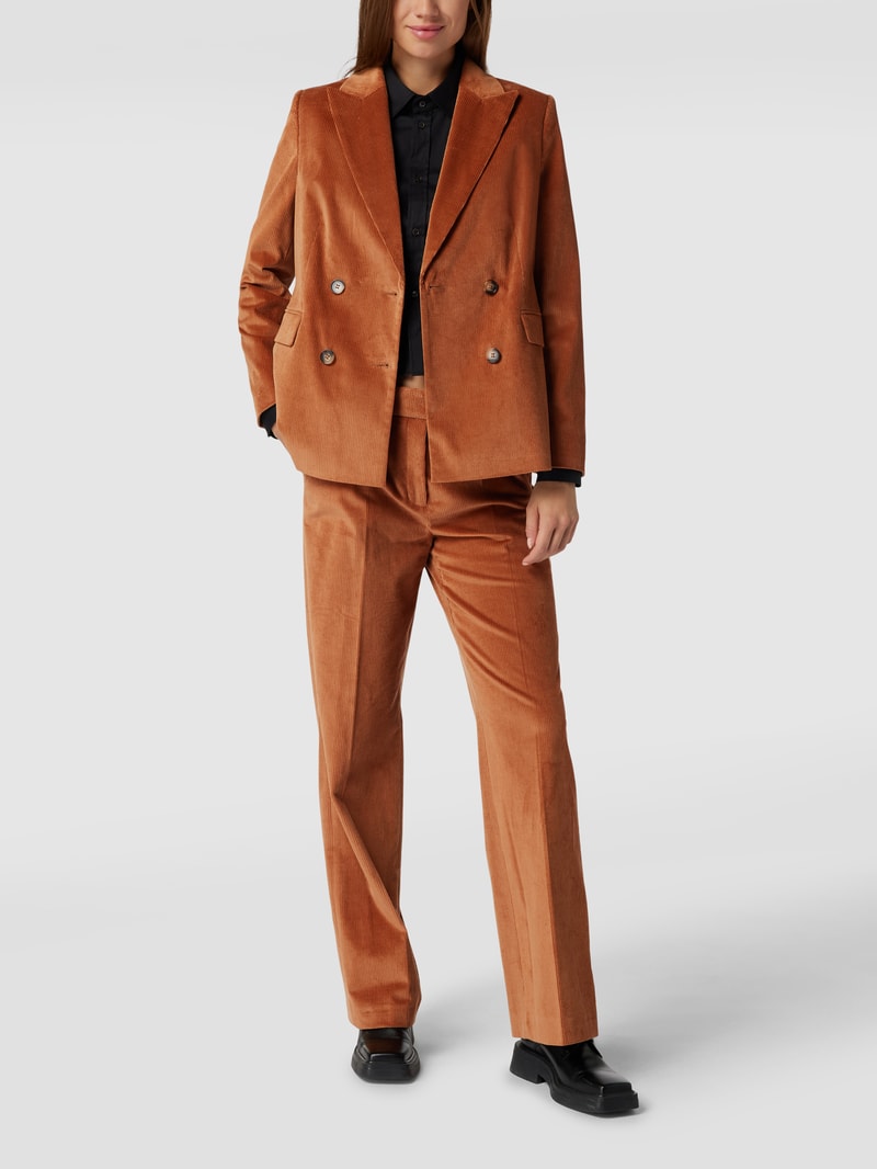 Hose in Cord-Optik in cognac