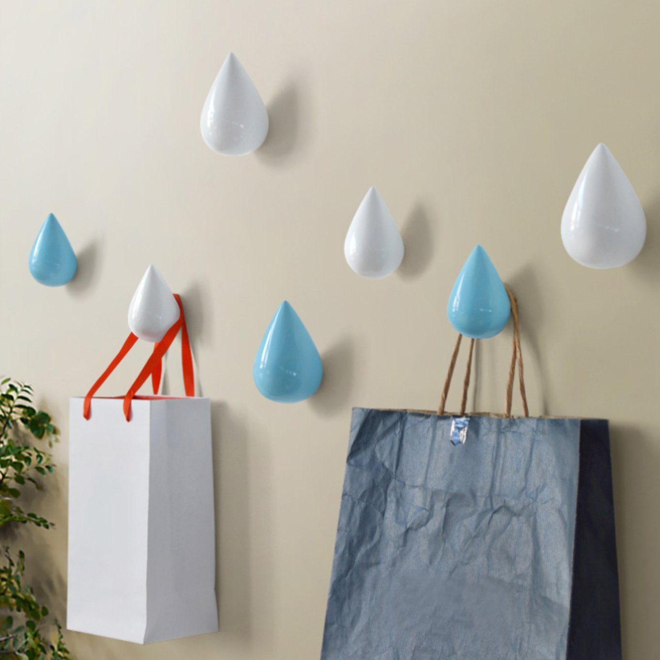Union Reisen Wandhaken Kreativer Kleiderhaken mit Wassertropfen, (1-St)
