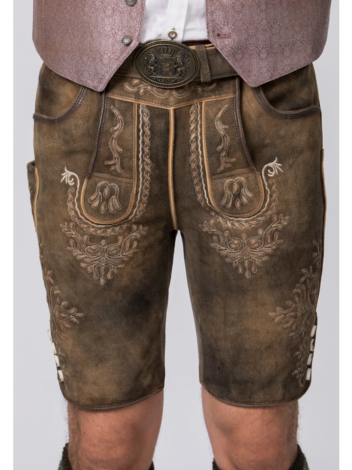 Stockerpoint Stockerpoint Trachtenlederhose Logan in kiesel gespeckt günstig kaufen