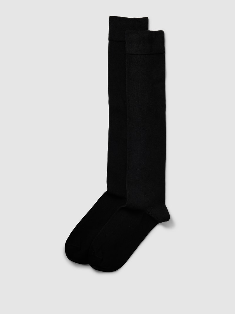 Socken mit hohem Schaft im 2er-Pack in schwarz