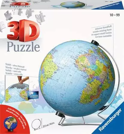 3D Puzzle Ball Globus in deutscher Sprache