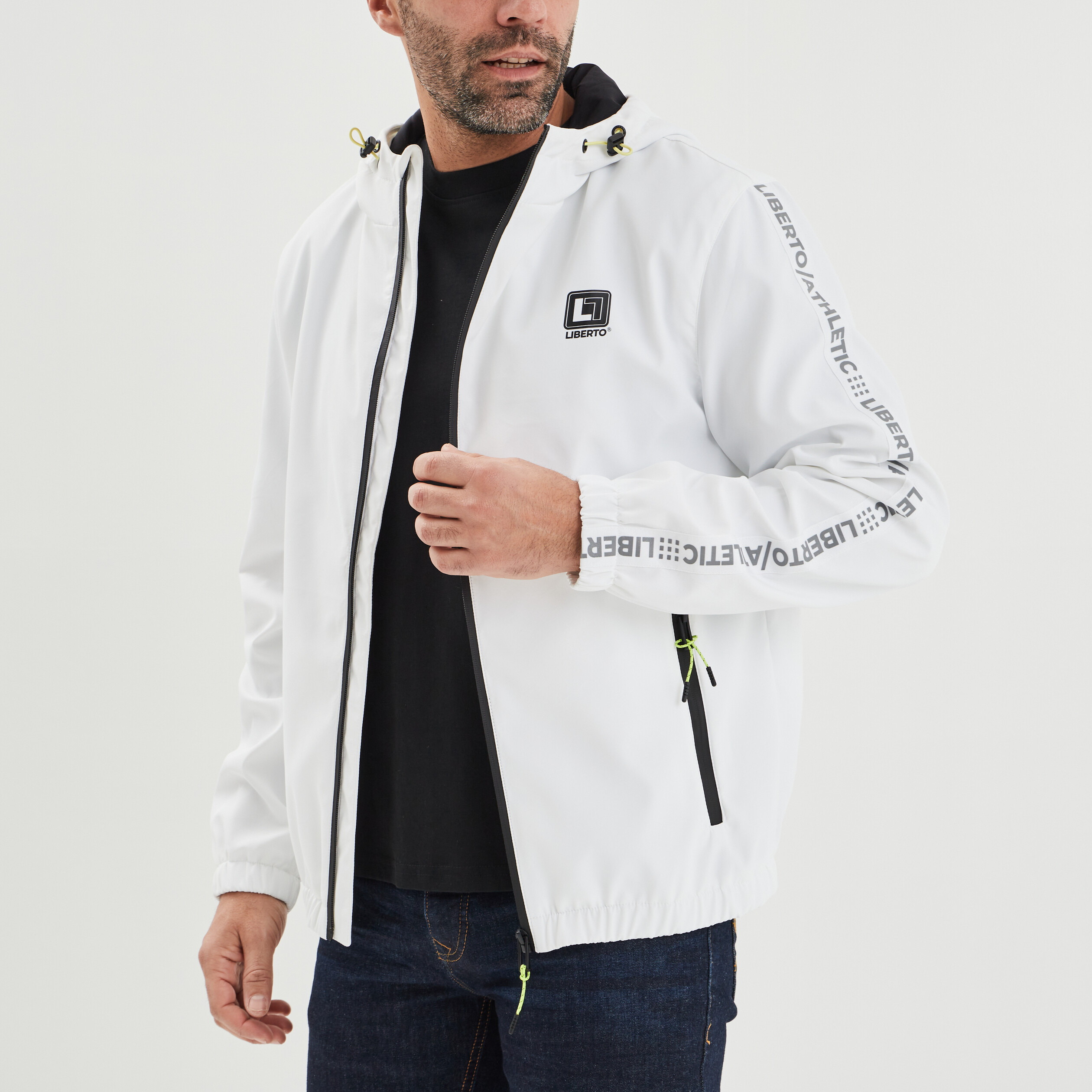 Veste imperméable à capuche Liberto blanc homme | La Halle