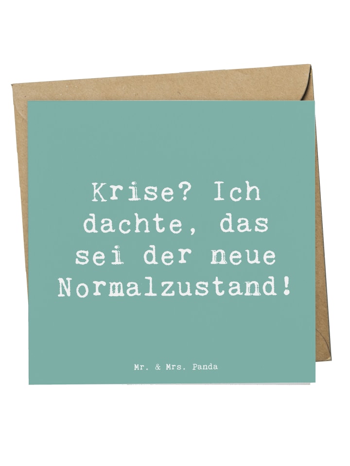Mr. & Mrs. Panda Deluxe Karte Spruch Gelassenheit in Krisen mit ... in Meeresbrise günstig kaufen onesize