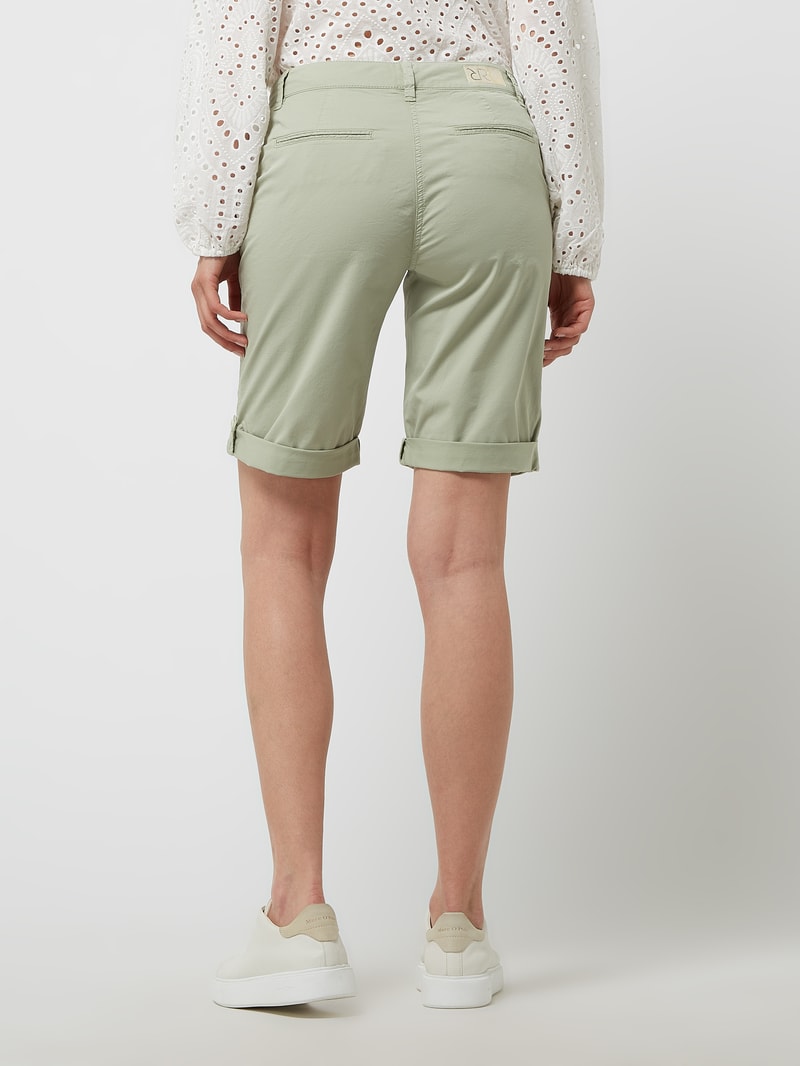 Chino-Shorts mit Stretch-Anteil Modell 'Neila' in hellgrün