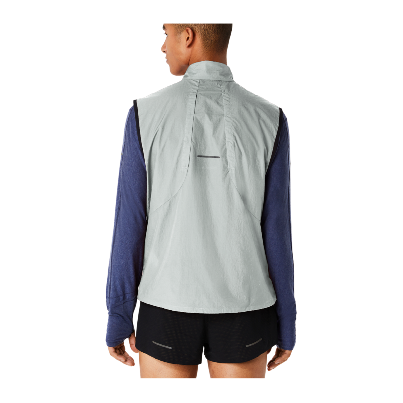 Asics Metarun Packable Weste Grau F021