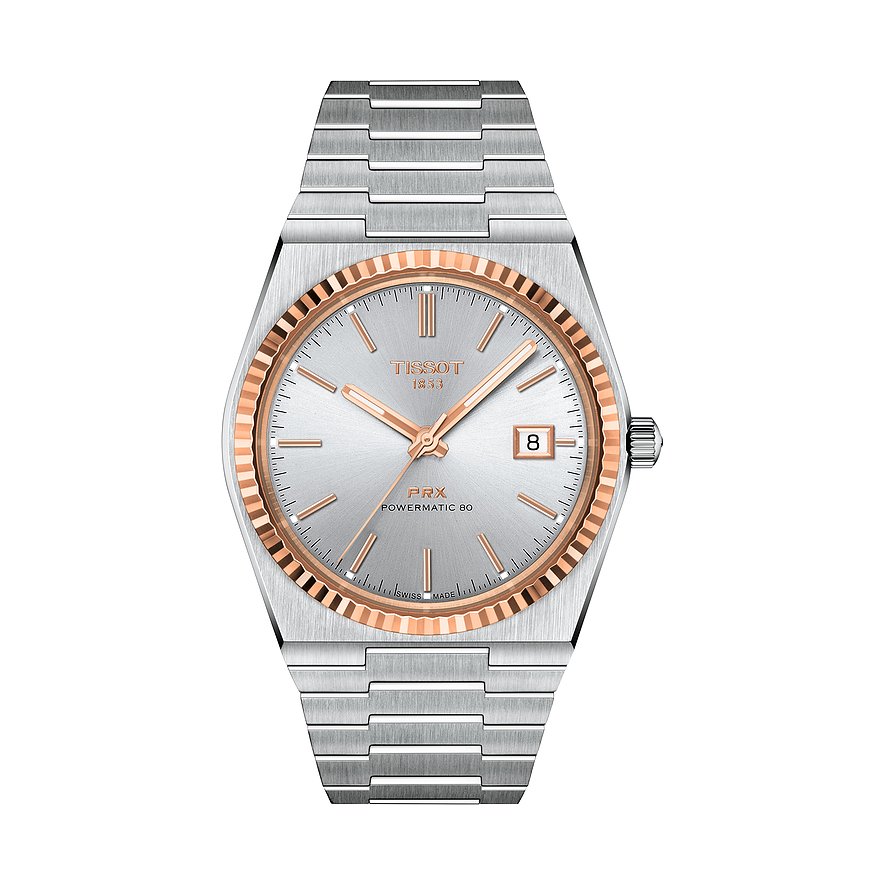 Tissot Herrenuhr PRX Powermatic 80 Stahl & 18K Goldlünette