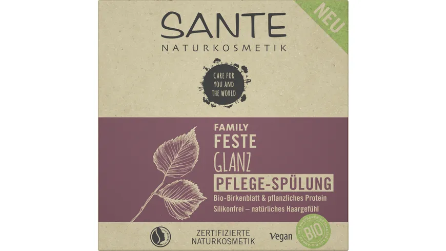 SANTE FAMILY Feste Glanz Pflege-Spülung Bio-Birkenblatt & pflanzliches Protein 60 g