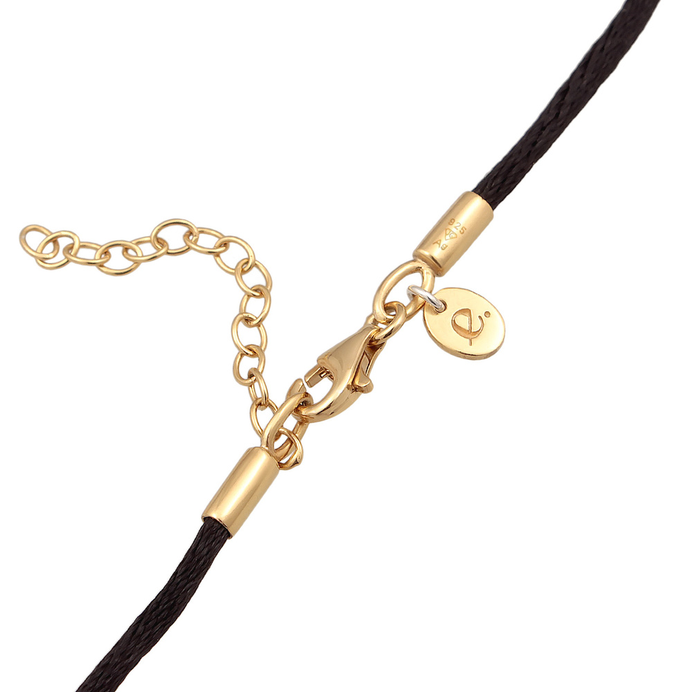 Elli PREMIUM Elli PREMIUM Collier Femmes Choker Goutte Pendentif Satin avec Quartz Rose en arg collier