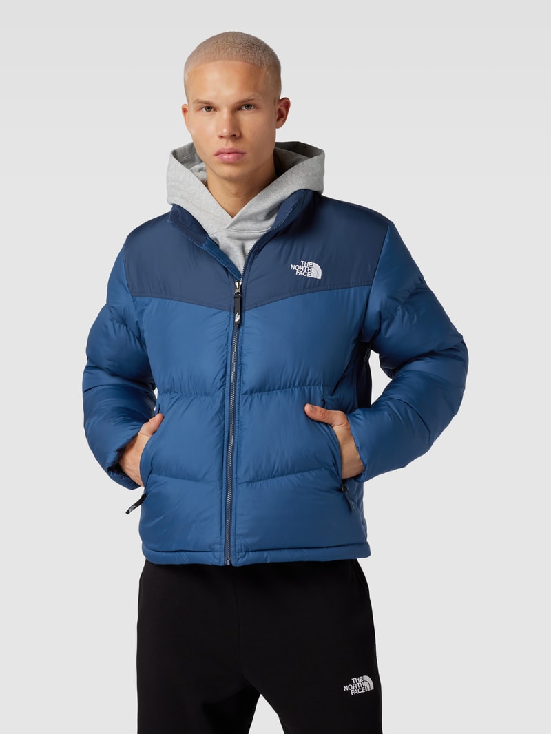 Steppjacke mit Stehkragen Modell 'SAIKURU' in marineblau