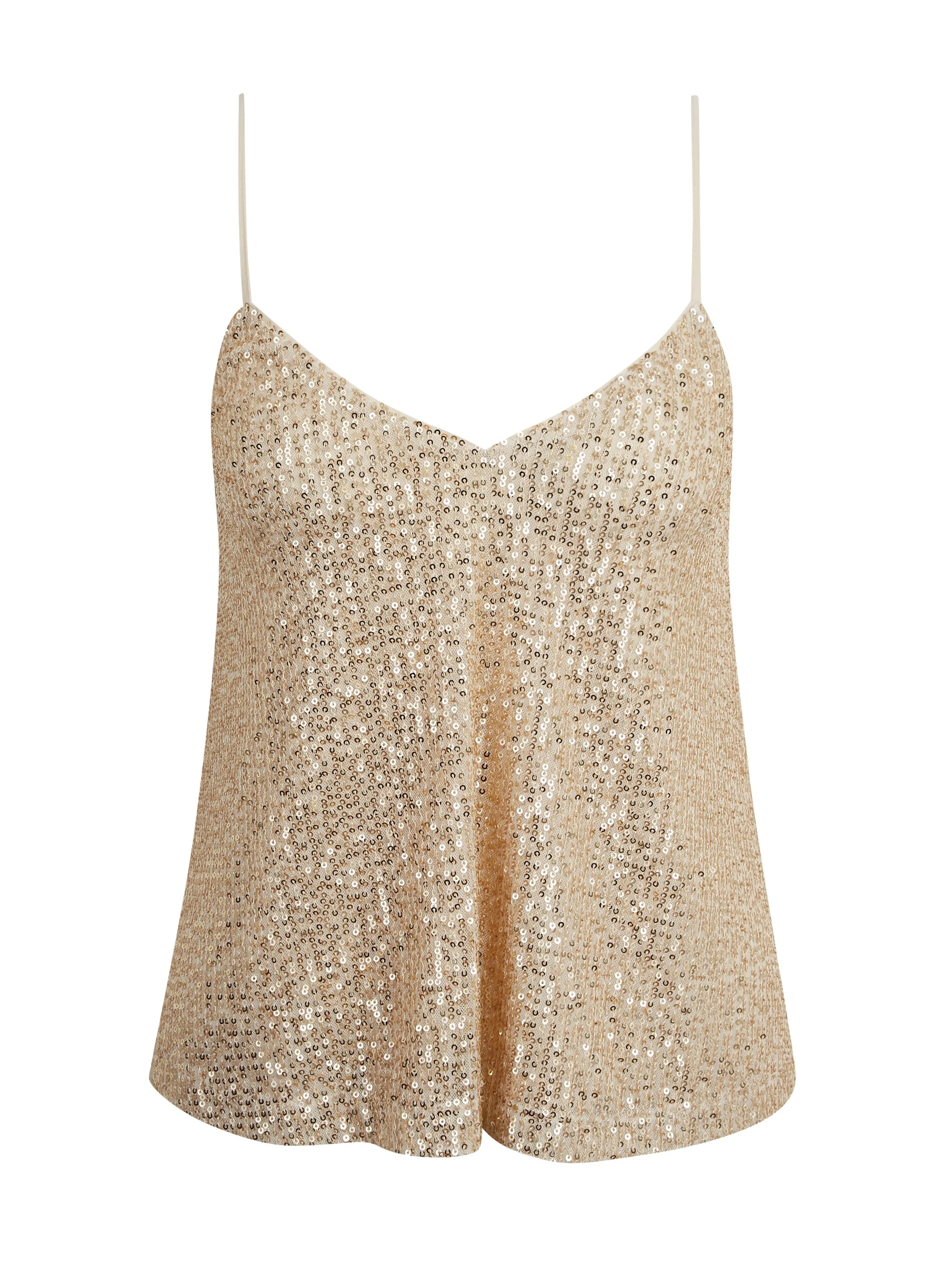 Goldfarbenes Pailletten-Top für Damen ORSAY