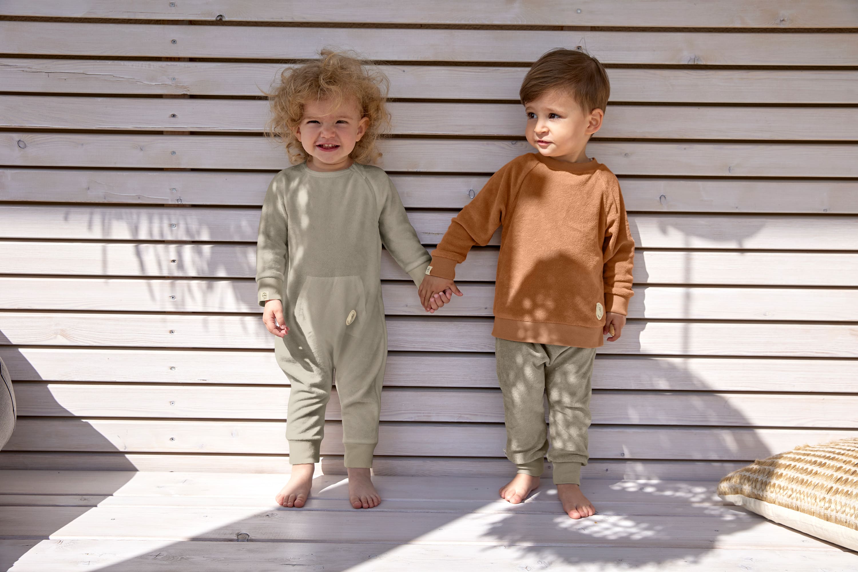 Frottee Sweater Kinder, Karamell