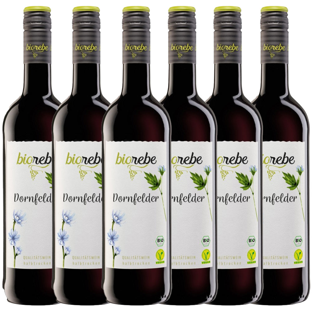 Biorebe Bio Dornfelder halbtrocken 0,75 l - 6er Karton