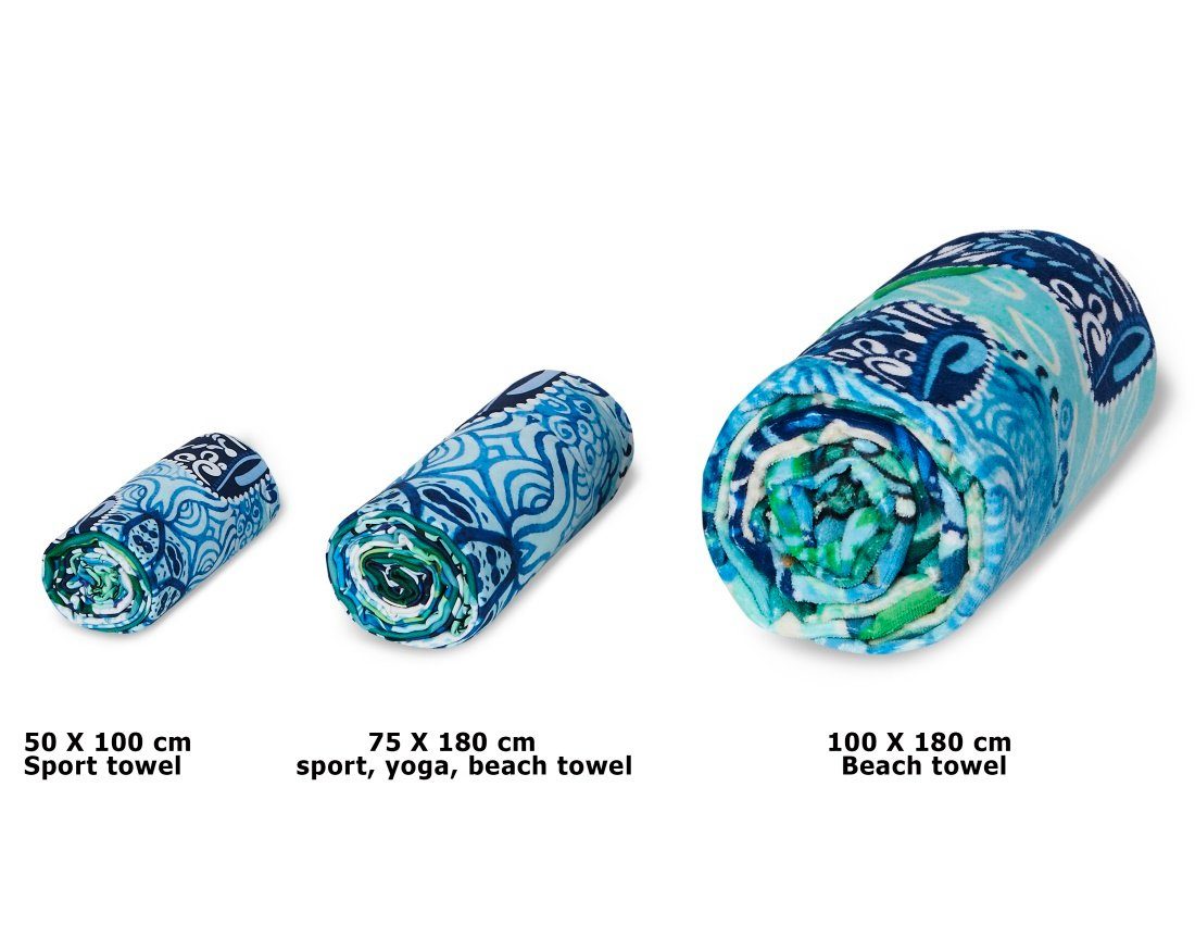 hip Strandtuch MicrofaserHandtücher Sport Strand, Microfaser (1-St), Lass' den Sand am Strand! Glatte, weiche Qualität - schnelltrocknend.