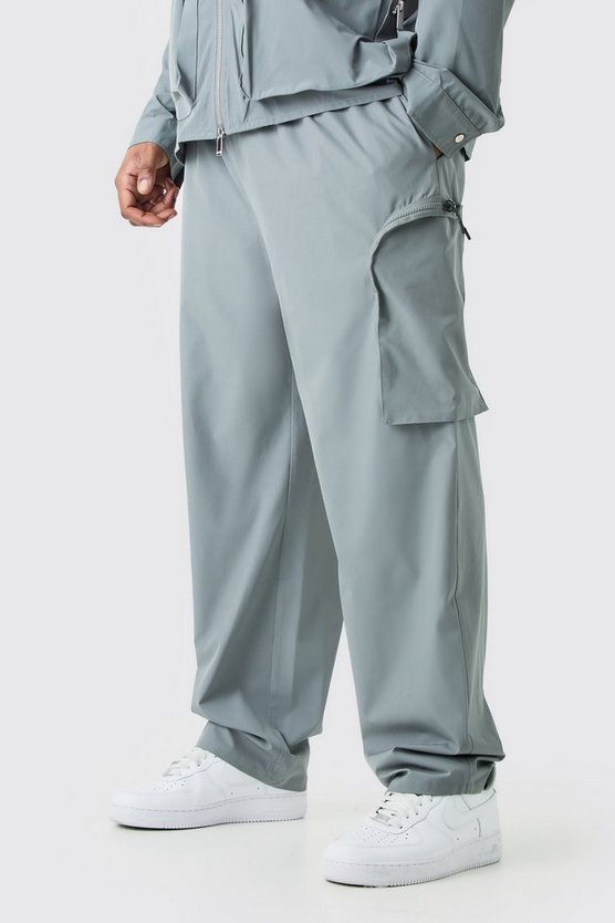Plus Stretch Cargo-Hose mit elastischem Bund und Reißverschluss
