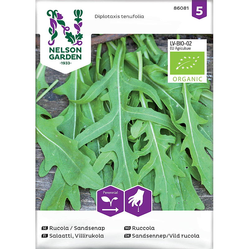 Nelson garden Frø Sandsennep Rucola-Type, organic
