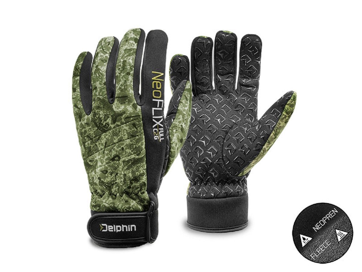 Delphin.sk Angelhandschuhe Neopren NeoFlix Winterhandschuh Fleece gefüttert Grip Angelhandschuh perfekte Accessoire, um Ihre Hände warm und trocken zu halten