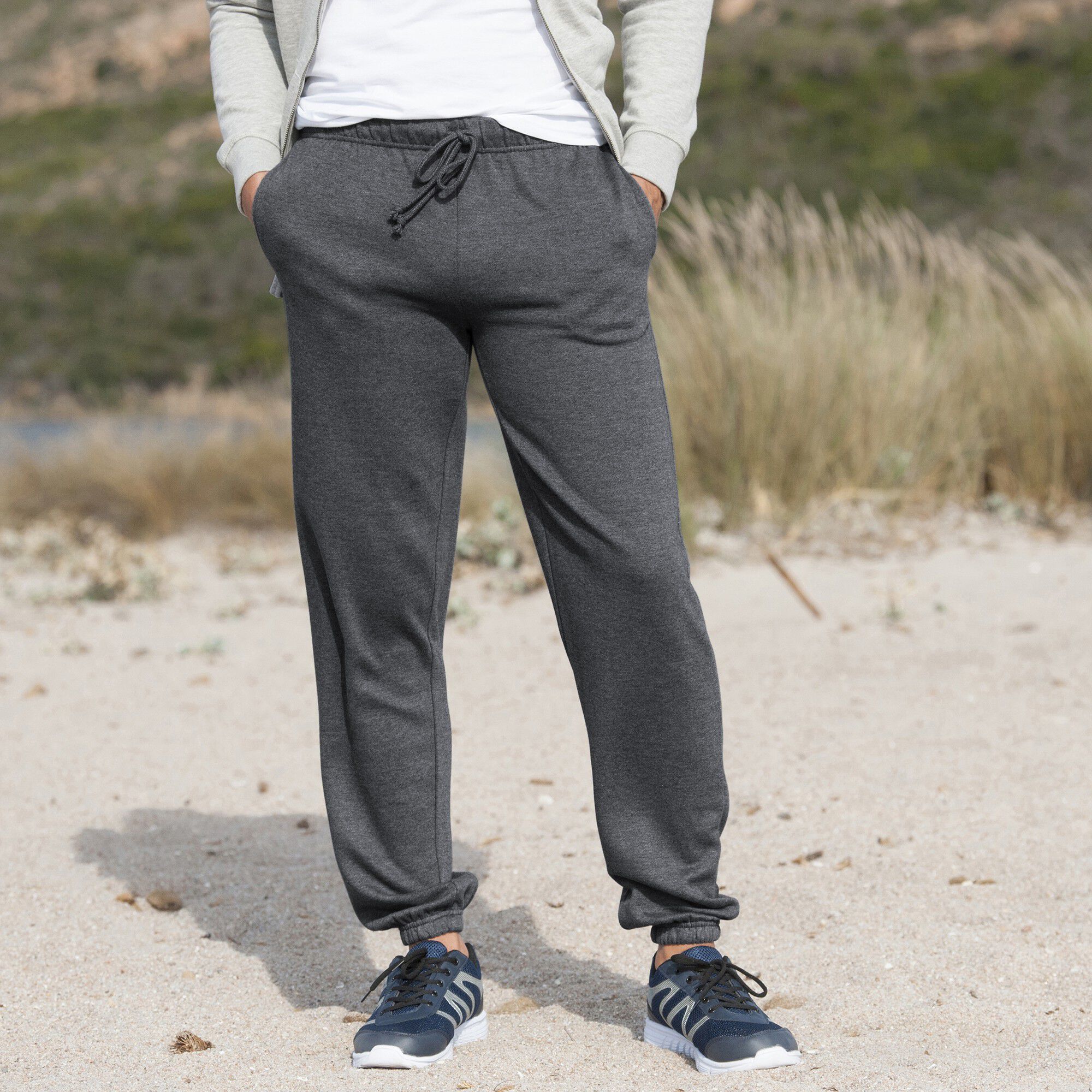 Pantalon jogging molleton bas élastiqué