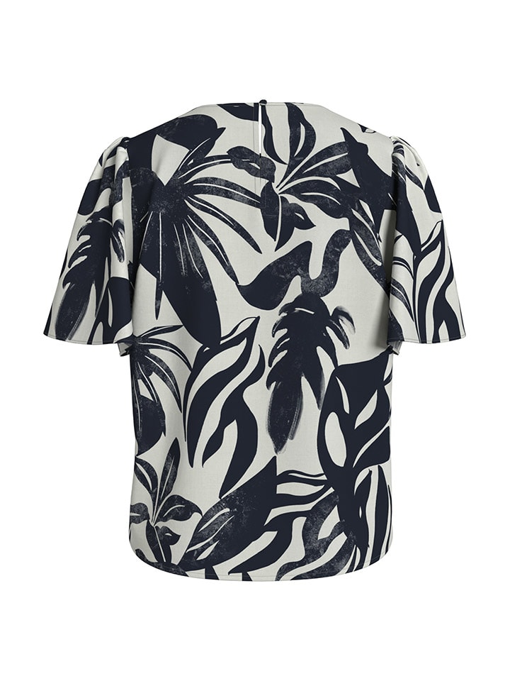 Vila Bluse in Dunkelblau/ Creme günstig kaufen