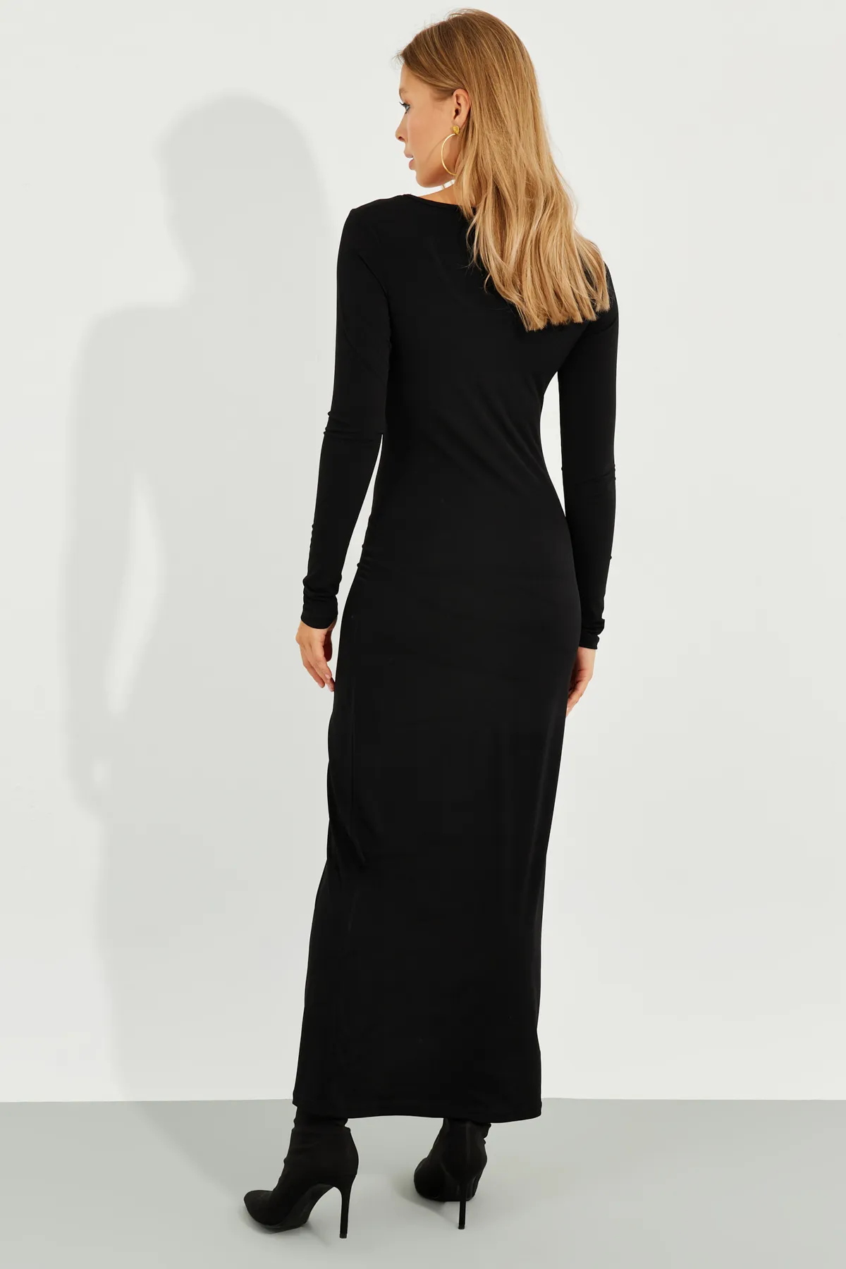 Cool & Sexy  Schwarzes Damen-Maxikleid MEN2008