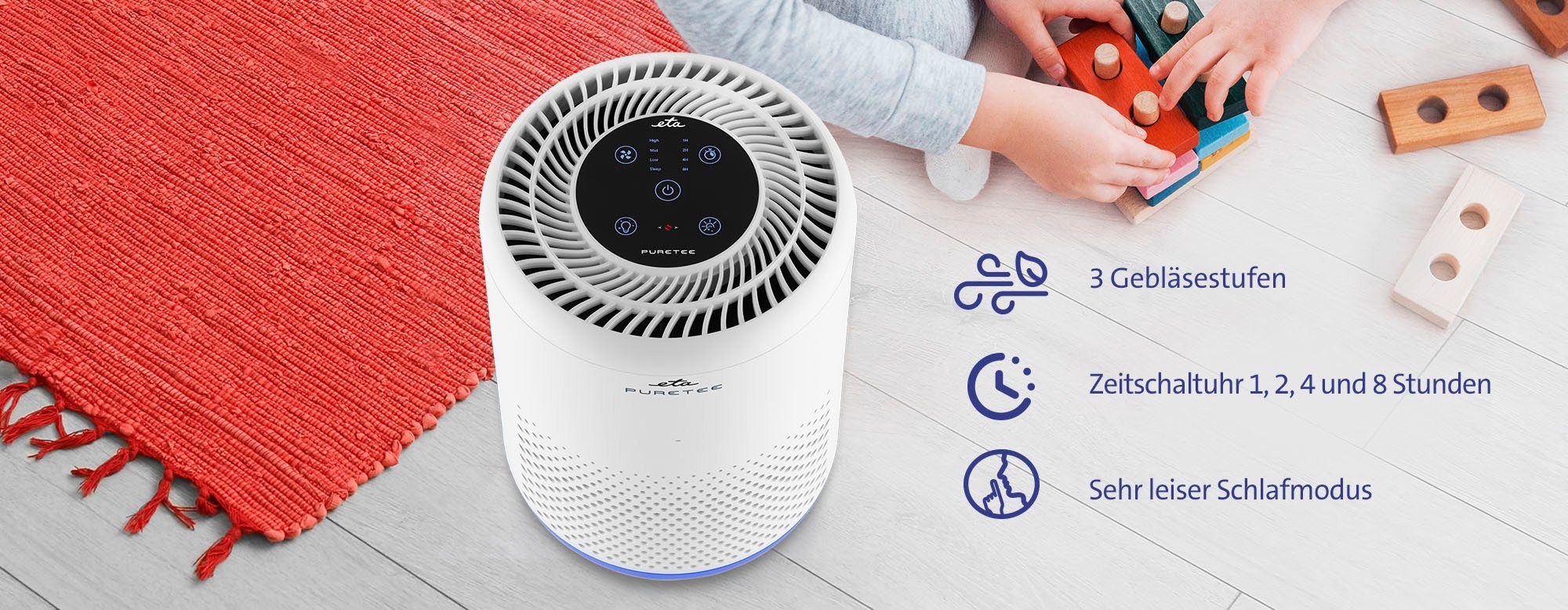 eta Luftreiniger Puretee, für 12 m² Räume, 12 W