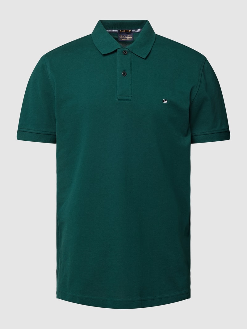 Poloshirt mit Logo-Stitching in bottle