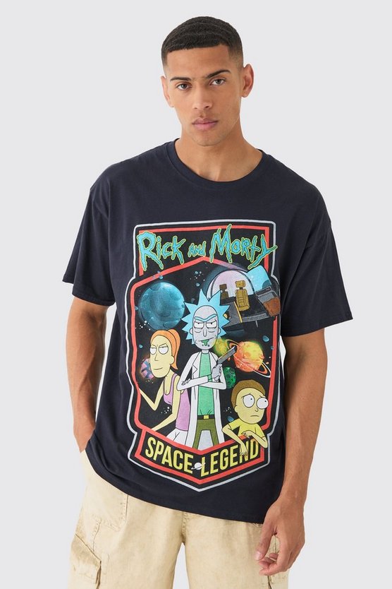 Oversize T-Shirt mit lizenziertem Rick & Morty Cartoon Print