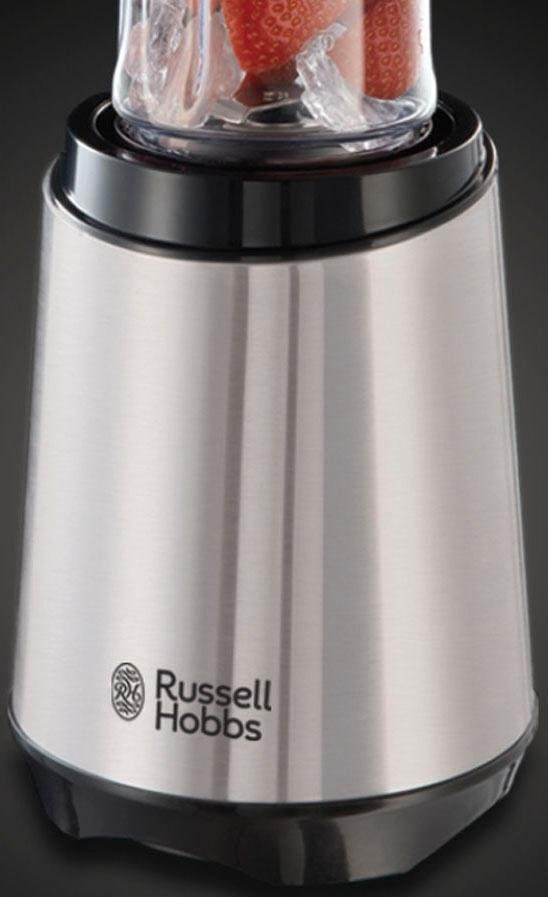 RUSSELL HOBBS Standmixer Mix & Go Steel 23470-56, 300 W, (Smoothie Maker) Edelstahl/schwarz, klein