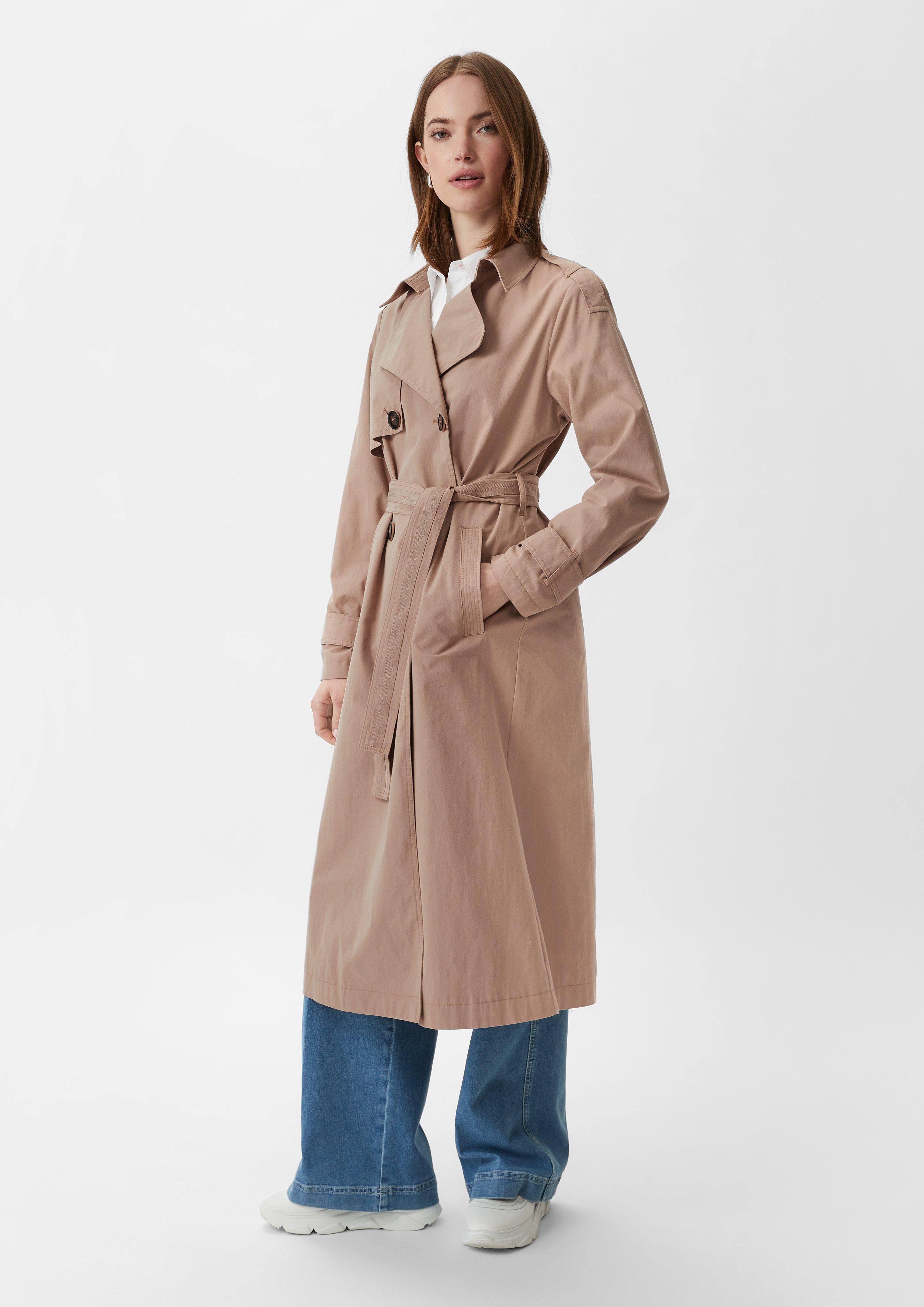 Trenchcoat mit Bindegürtel - sandstein