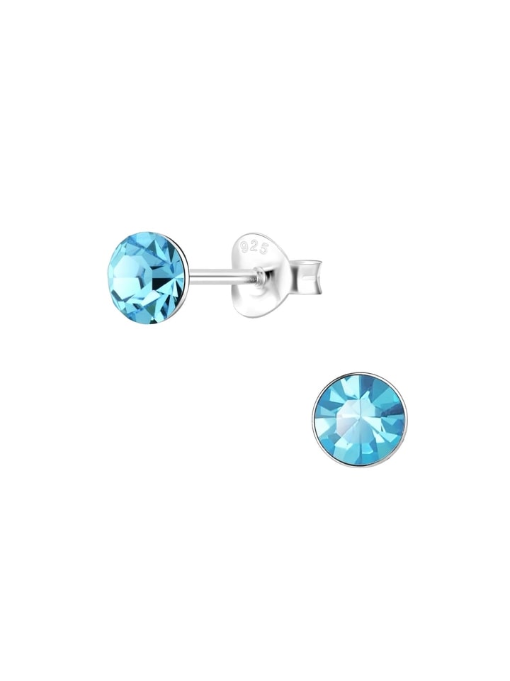 Alexander York Ohrstecker CRYSTAL 5 mm I aqua in 925 Sterling Silber, 2-tlg. günstig kaufen onesize