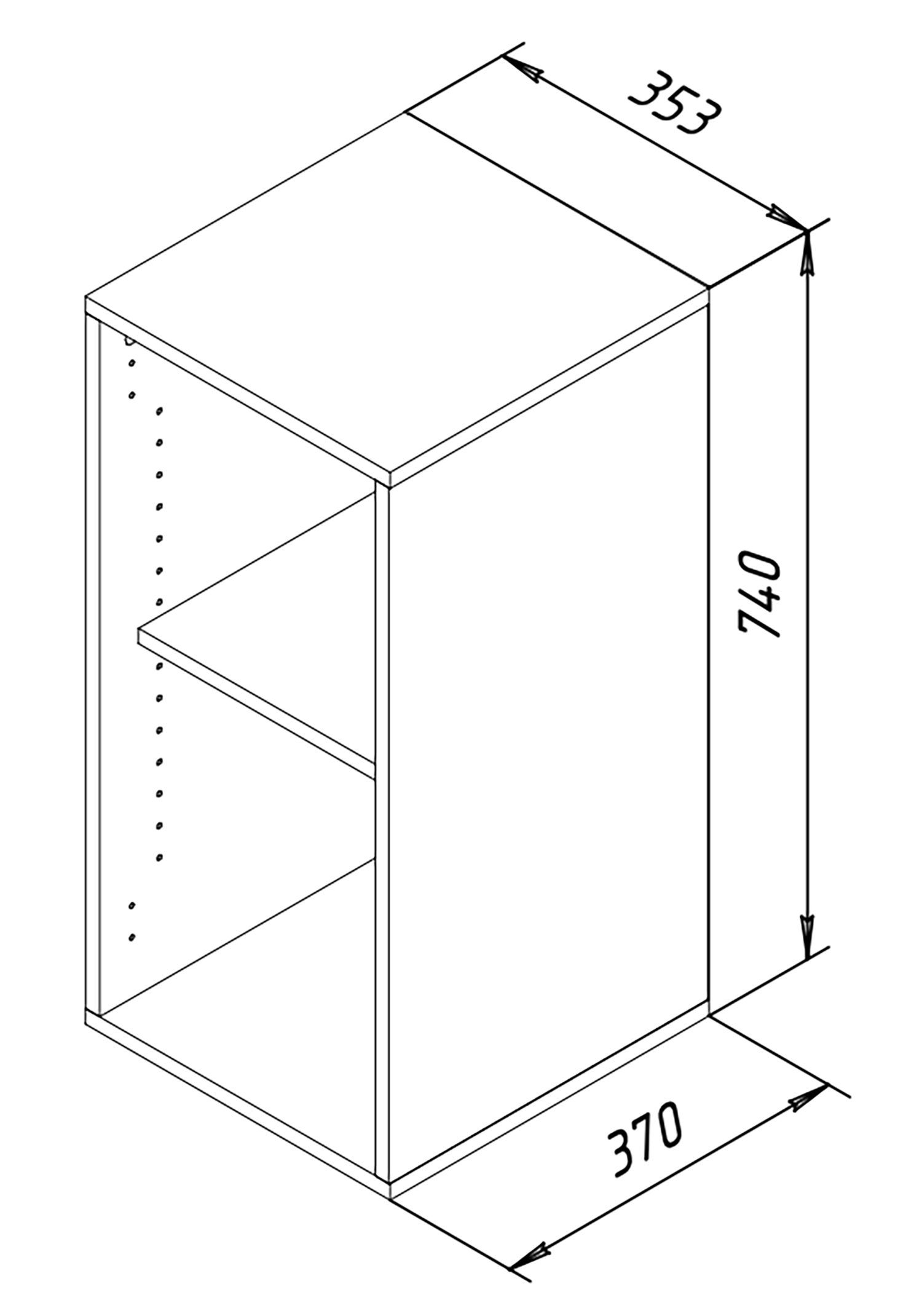 VCM Aktenregal Holz Büro Regal Bücher Ordner Aktenregal Lona l 2f, 1-tlg.