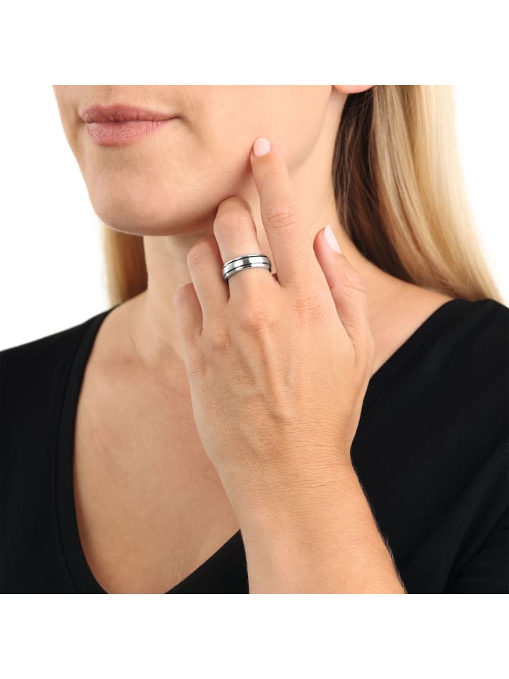 Amor Ring Edelstahl in Silber günstig kaufen