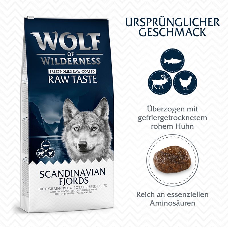 Wolf of Wilderness Scandinavian Fjords Rentier, Huhn & Lachs