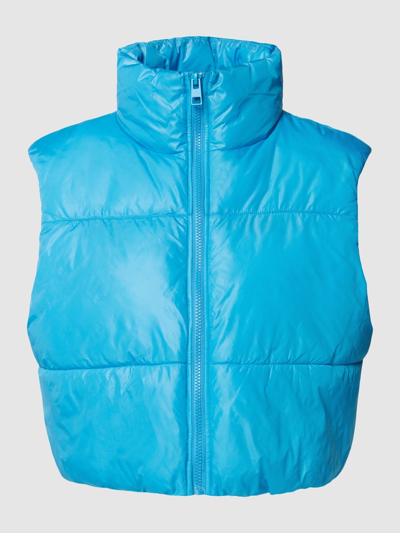 Steppweste mit Stehkragen in blau