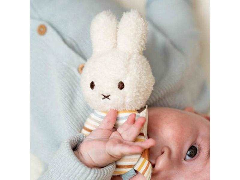 Hochet Miffy en tissu - Vintage Sunny Stripes