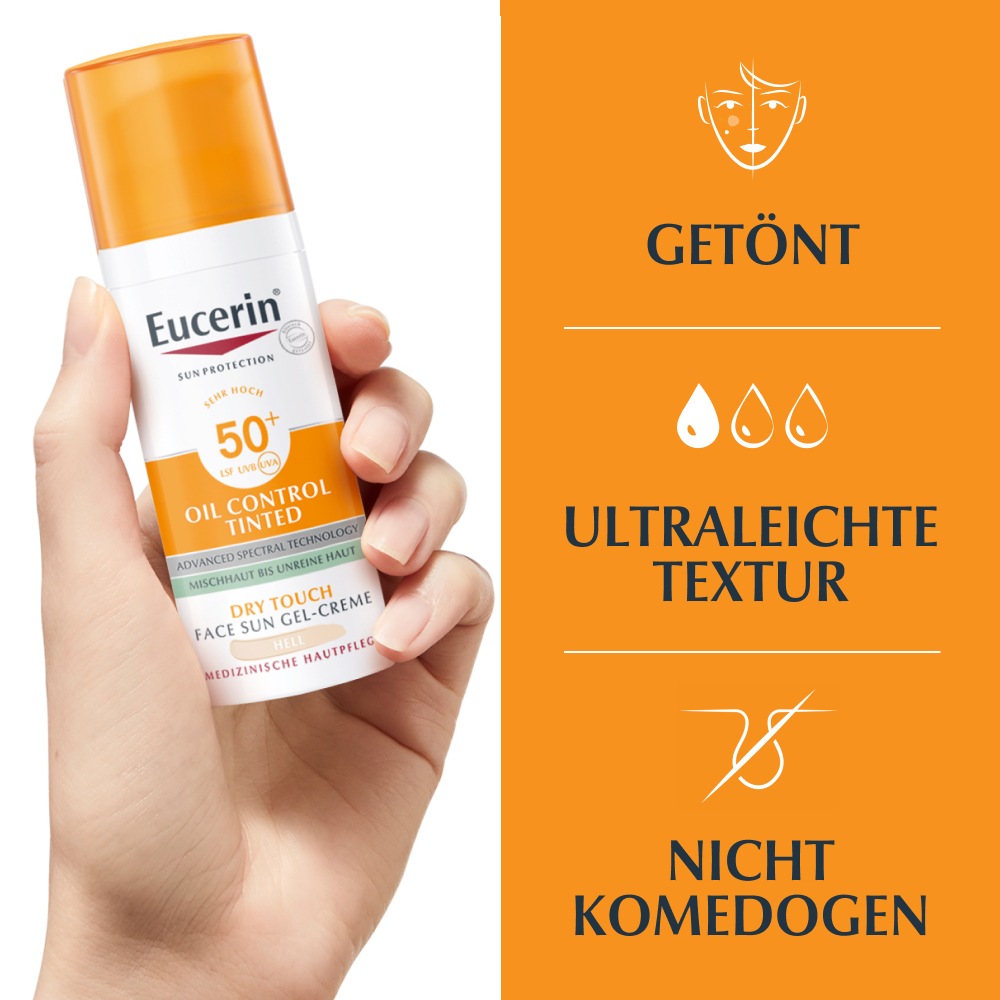 Sun Oil Control tinted Creme LSF 50+ hell