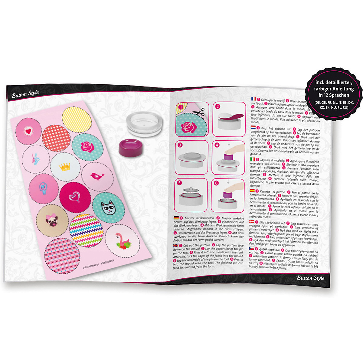 Button Style Lovely Pin - Gestalte trendige Pins