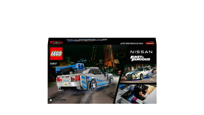 LEGO Speed Champions 76917 2 Fast 2 Furious Nissan Skyline GT-R (R34)