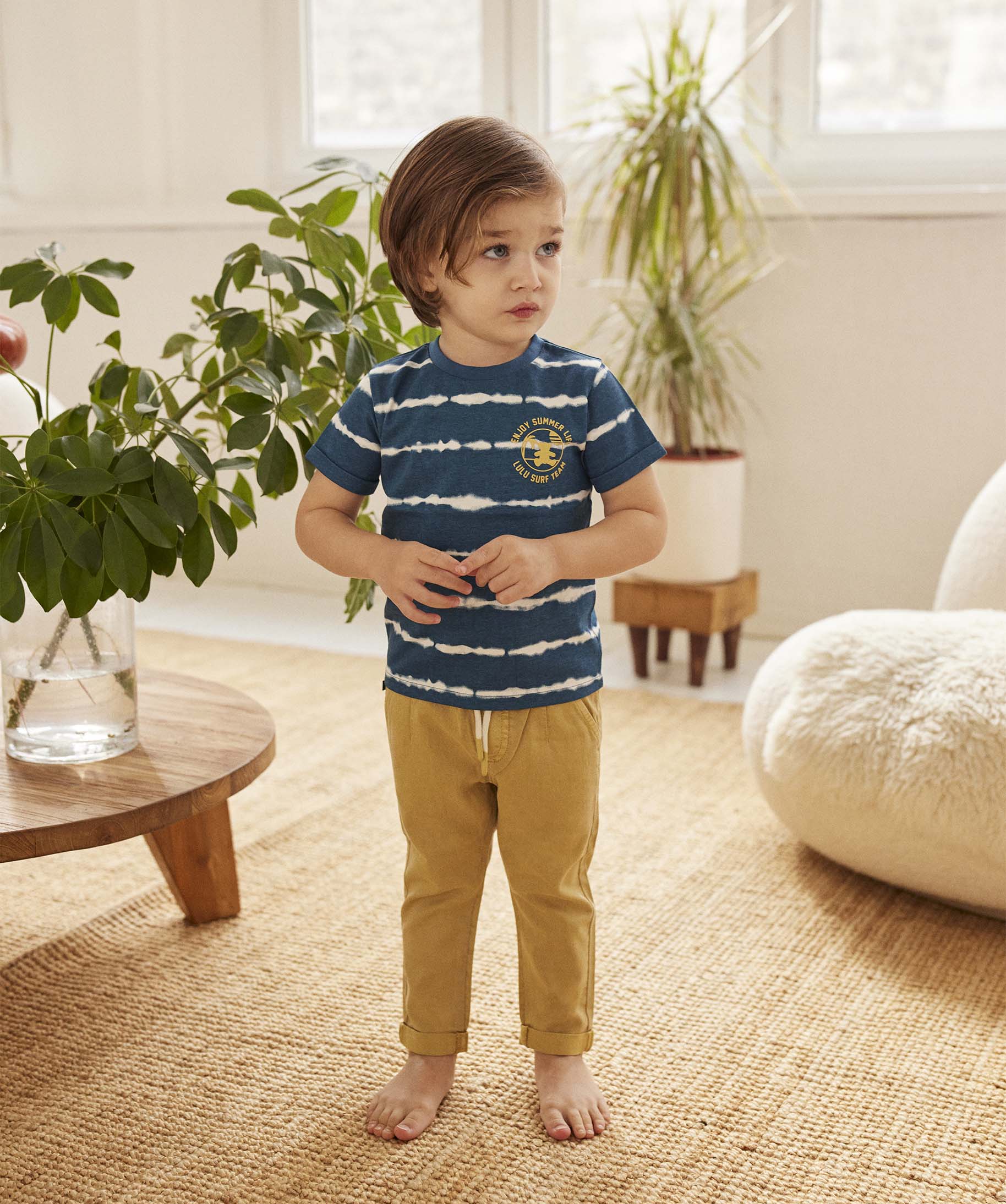 Pantalon en toile légère bébé Garçon - LuluCastagnette jaune | GEMO
