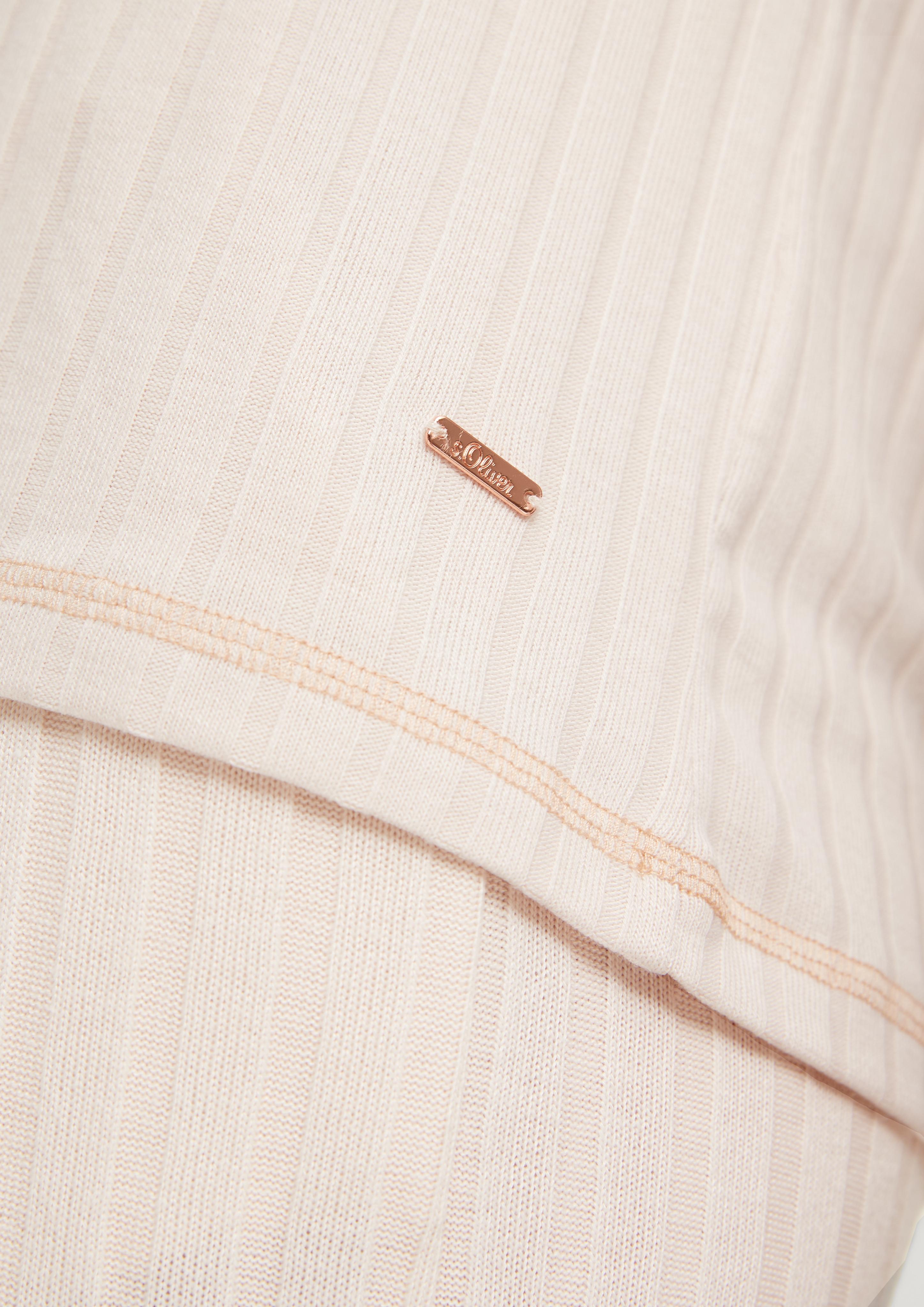 Pyjama-Shirt mit Rippstruktur  6007402-8024