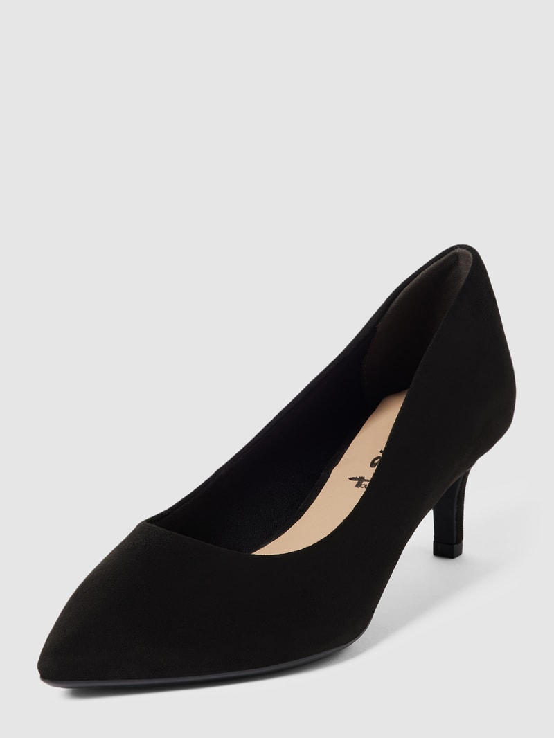 Pumps mit Label-Detail in schwarz