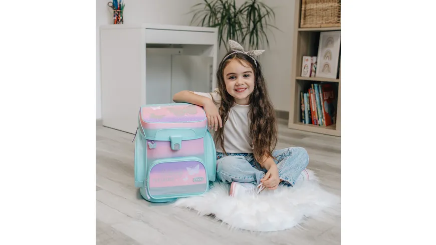 Scooli Butterfly EasyFit Schulranzen-Set 5teilig